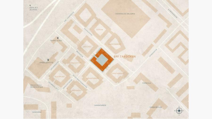 Det finns fortfarande tre obebyggda byggrätter för större bostadskvarter samt fem radhustomter (400 bostäder) inom området. Marken ägs av Göteborgs Stad och utvecklingen sker successivt genom nya markanvisningar. En av tomterna planeras att markanvisas under hösten 2025.